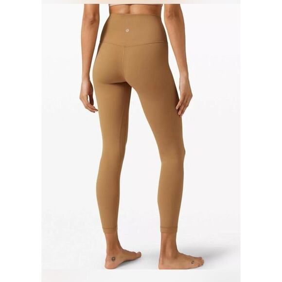 Lululemon Align Pant 28” Leggings Size 2 Brown Camel Tan High Rise Yoga Pants - Picture 3 of 10